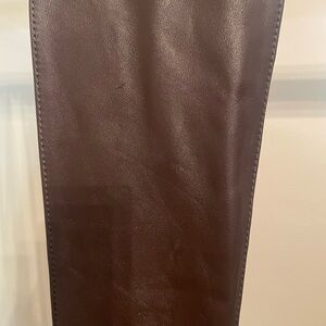 New with tags genuine leather obi style belt - Dark brown